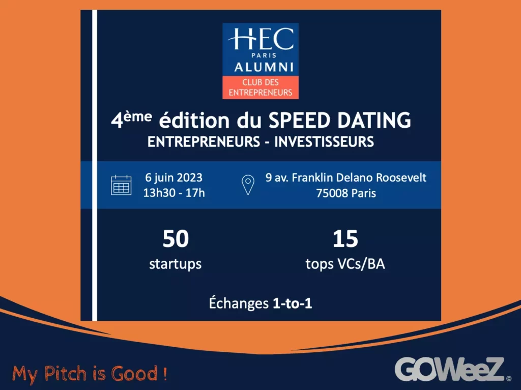 GOWeeZ supports _SPEED DATING HEC Entrepreneurs 6 juin 2023