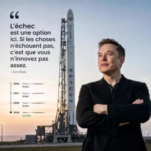 GOWeeZ article- Resilience d'Elon Musk à travers l'aventure de SpaceX