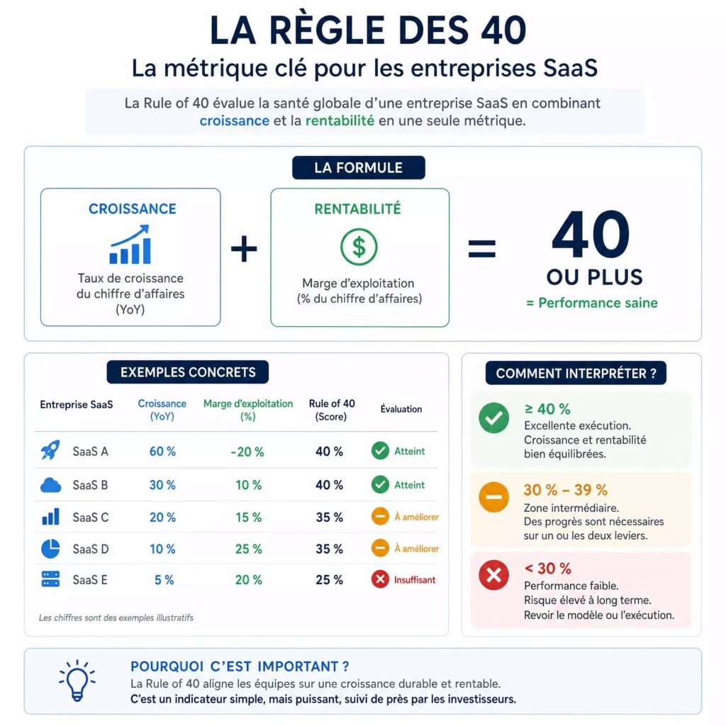GOWeeZ - article regle de la rule of 40 - Saas
